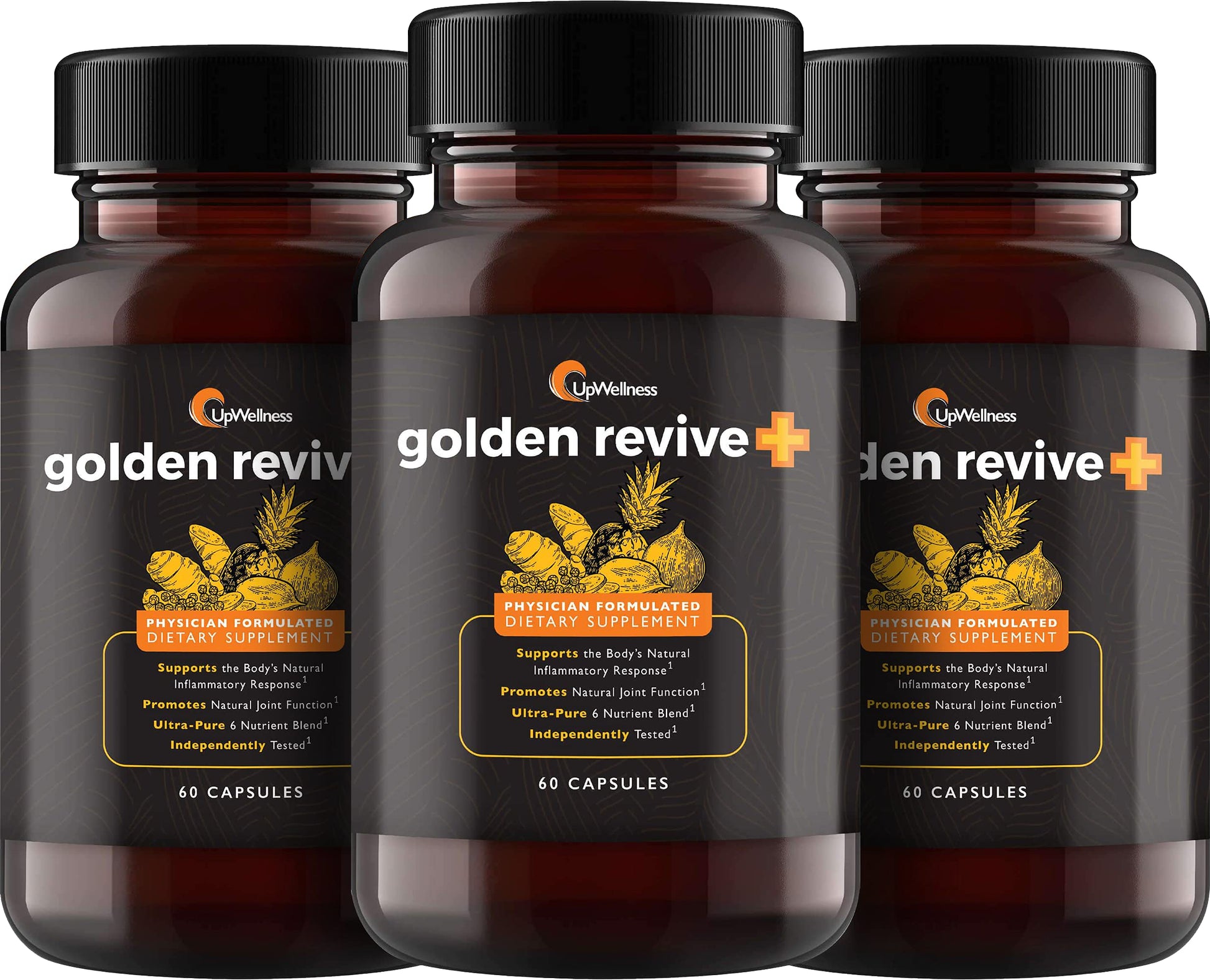 UpWellness Golden Revive + Joint Support with Quercetin, Magnesium, and Turmeric UpWellness Nutrient-Rich Living Au supplements