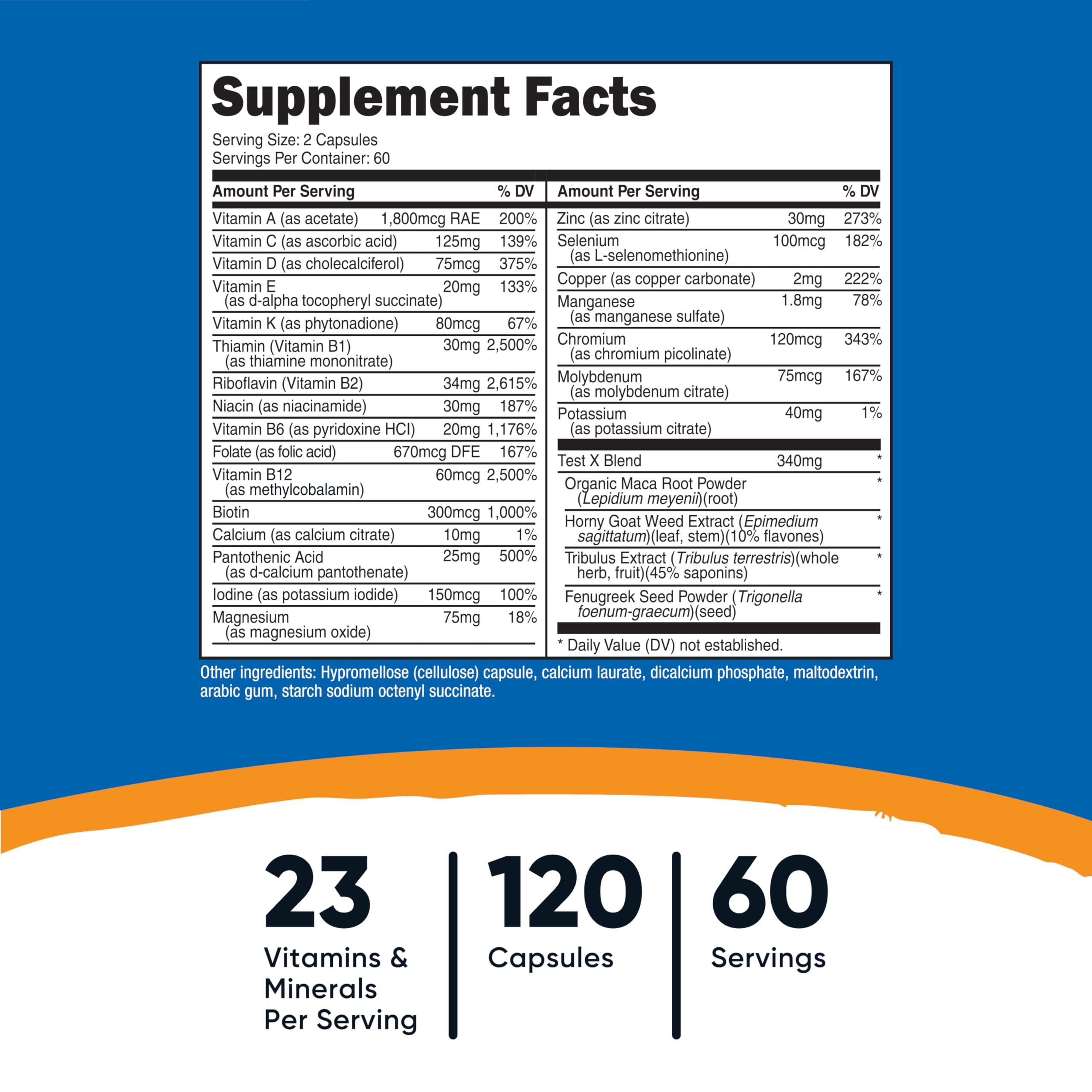 Nutricost Multivitamin for Men 120 Capsules - Vitamins and Minerals for The Healthy Man Nutricost Au supplements