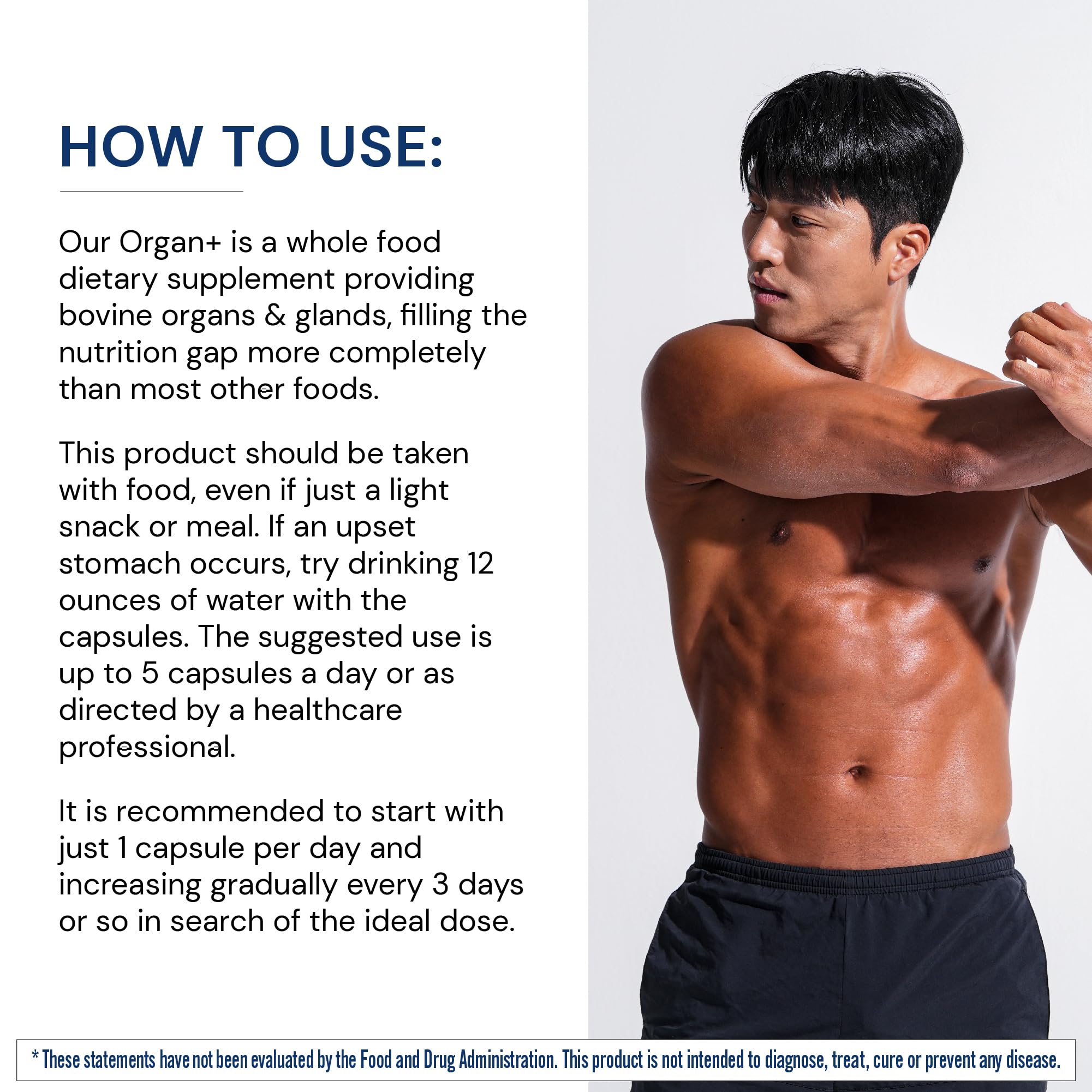 BodyHealth Organ+ Grass-Fed Glandular Organ Complex, Grassfed Beef Organ Supplement, Dessicated Beef Liver, Heart, Kidney, Pancreas, Spleen, Non GMO, Adrenal, Supplement, (150 Capsules) BodyHealth Au supplements