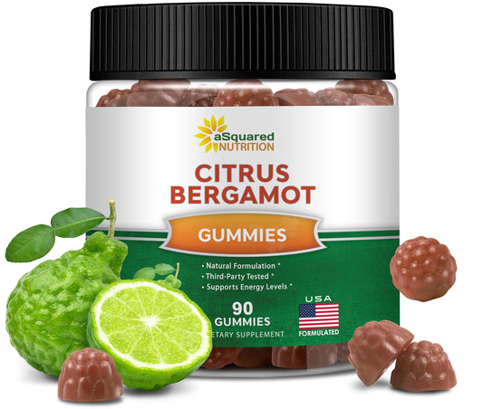 aSquared Nutrition Citrus Bergamot Gummies - Citrus Bergamot Extract Supplement 500mg Per Serving - Pure Gummy Alternative to Capsules & Pills aSquared NutritionUS supplements