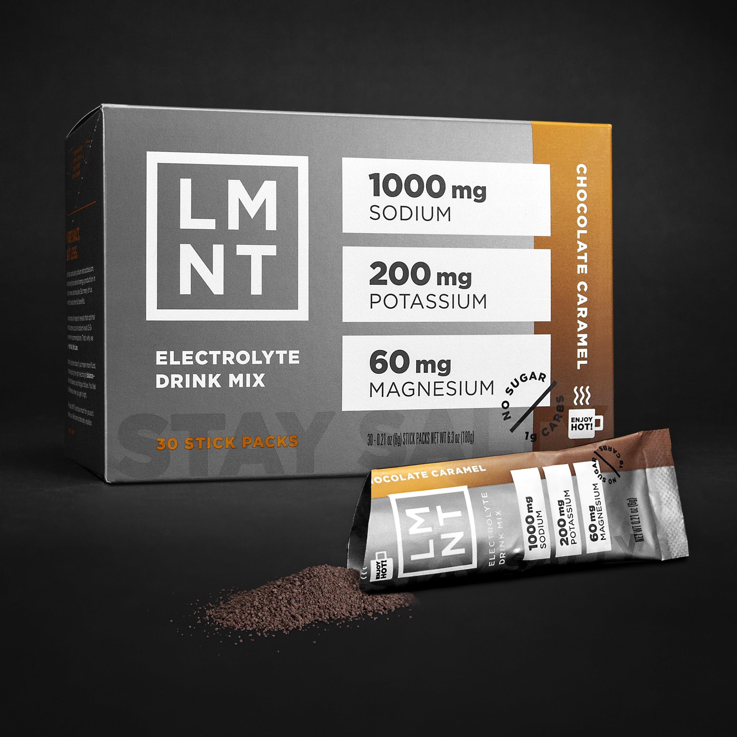 LMNT Hot Chocolate and Coffee Mixer - Chocolate Caramel Salt Electrolytes | No Sugar Drink LMNT Au supplements
