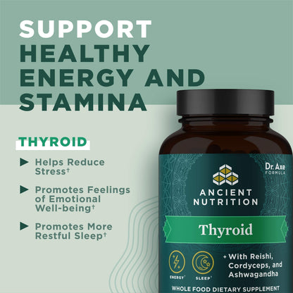 Ancient Nutrition Thyroid Support Supplement with Ashwaghanda, Thyroid Capsules Ancient NutritionUS supplements