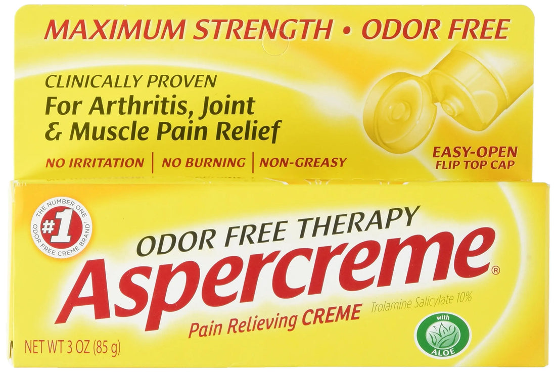 Aspercreme Maximum Strength Pain Relief Cream with Aloe 3 oz. (Pack of 4) for Arthritis Joint & Muscle Pain Aspercreme uk supplements