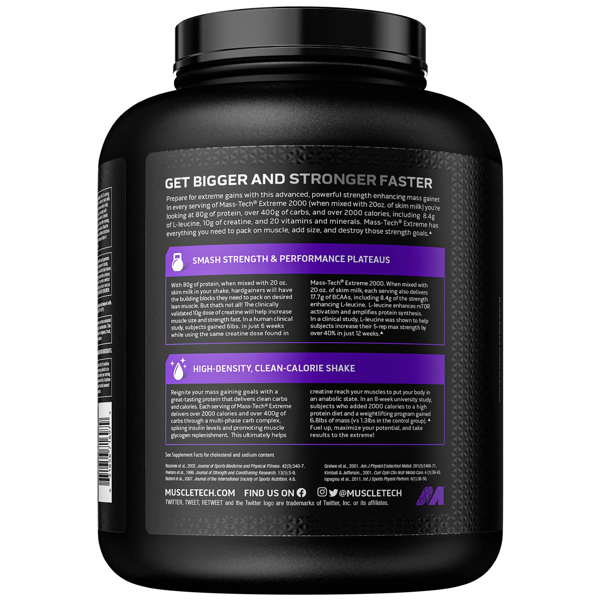 Muscletech Mass Gainer Mass-Tech Extreme 2000, Muscle Builder Whey Protein Powder MuscleTech Au supplements
