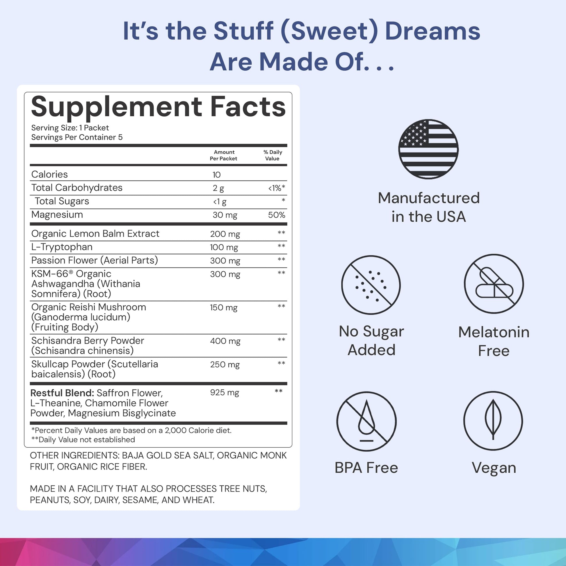 ION* Intelligence of Nature Restful Sleep - Ashwagandha Calm Sleep Aid Powder Drink Mix for Restful Night with Magnesium and L Theanine for Women and Men - 5 Packets ION* Intelligence of Nature Au supplements