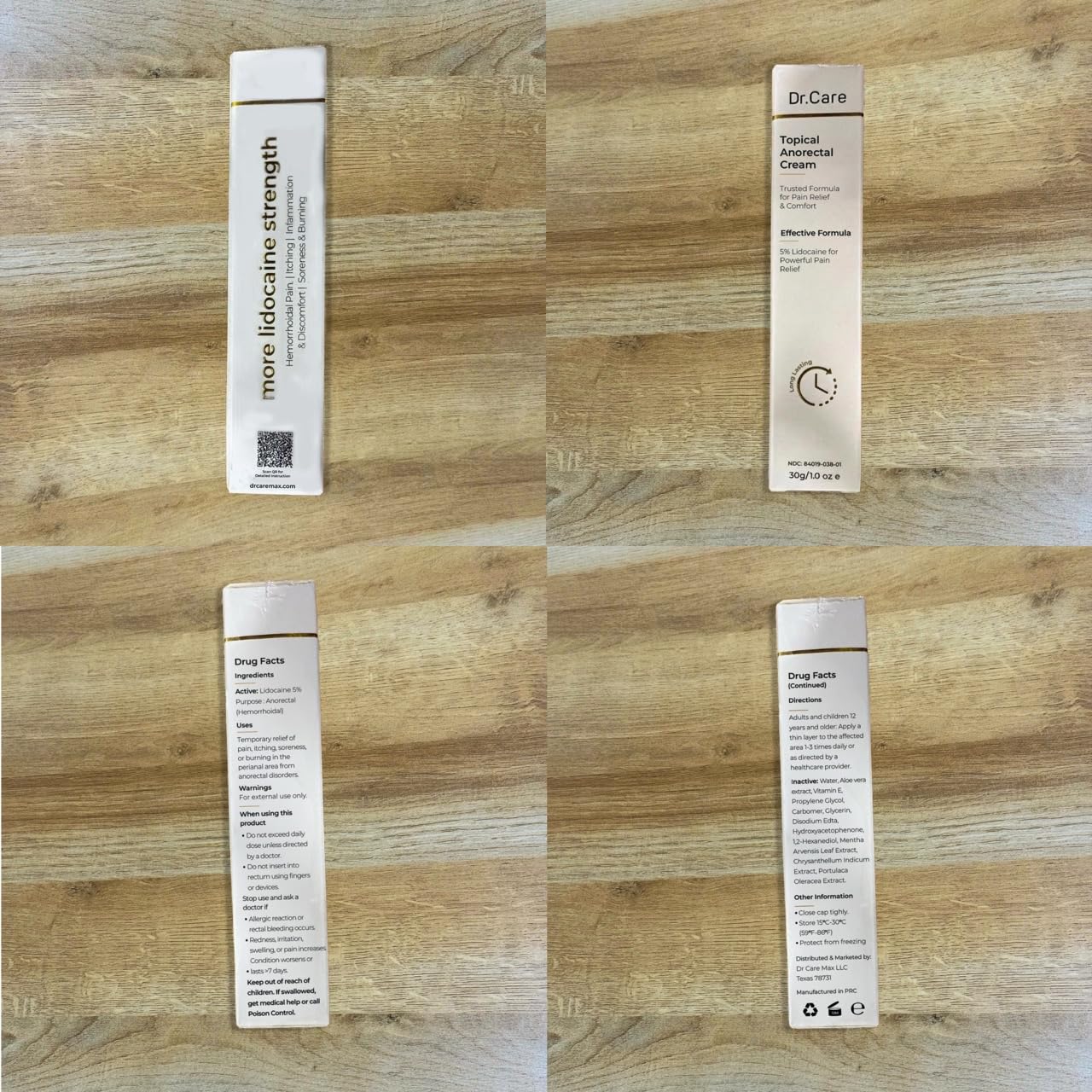 Dr Care Anorectal Cream with 5% Lidocaine - Maximum Strength Topical Anesthetic for Hemorrhoid Relief, Itching, & Burning (1.0 oz) Dr Care Au supplements