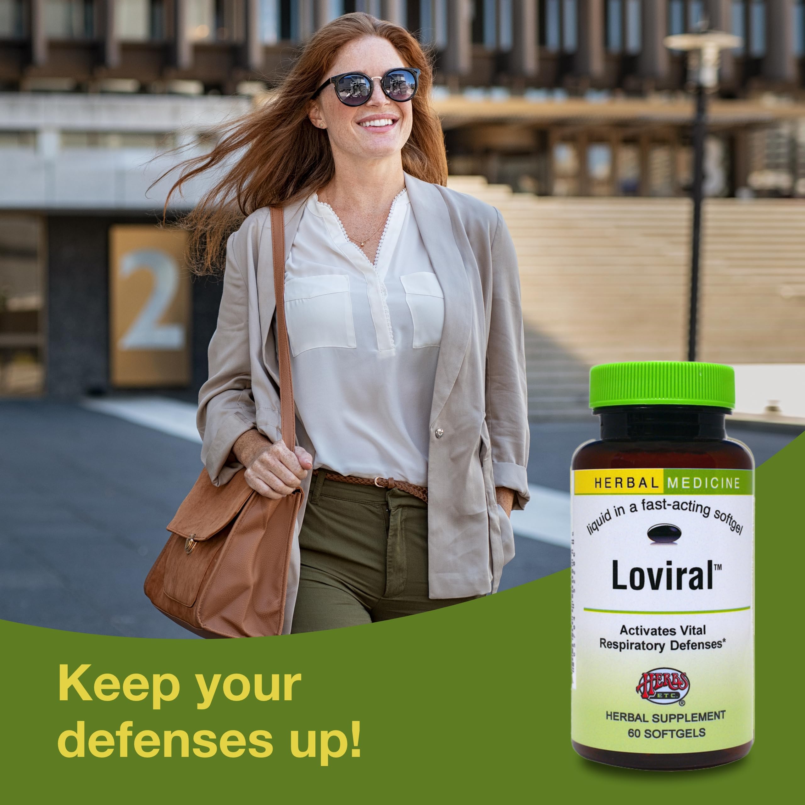 Herbs Etc. Loviral - Lung Health Supplement for Respiratory Defense & Support - Herbal Supplement with Lomatium, Pelargonium & OSHA - Gluten-Free - 60 Softgels (60 Servings) Herbs Etc. Au supplements