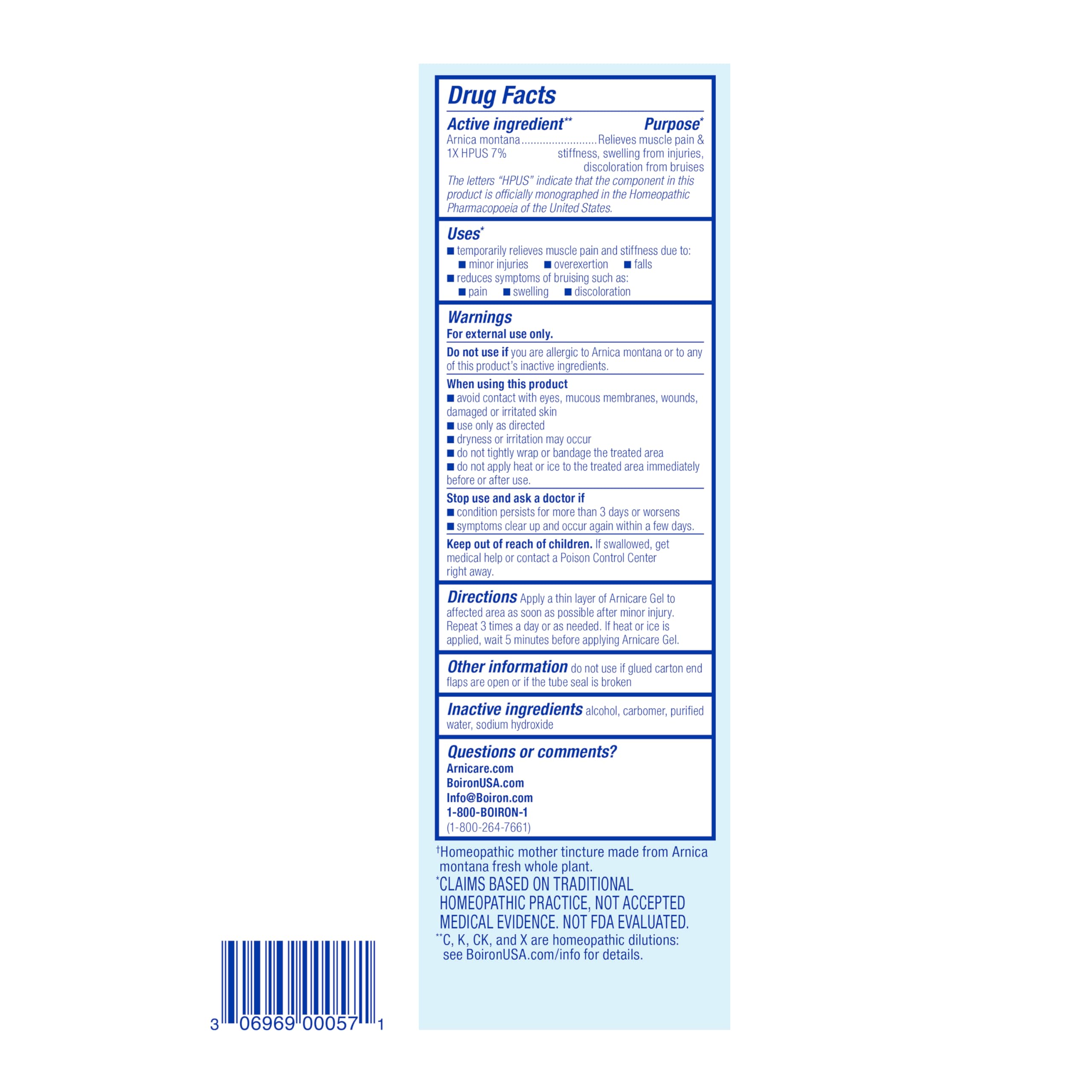 Boiron Arnicare Gel for Relief of Joint Pain, Muscle Pain, Muscle Soreness, and Swelling from Bruises or Injury - Non-greasy and Fragrance-Free - 4.2 oz Boiron Au supplements