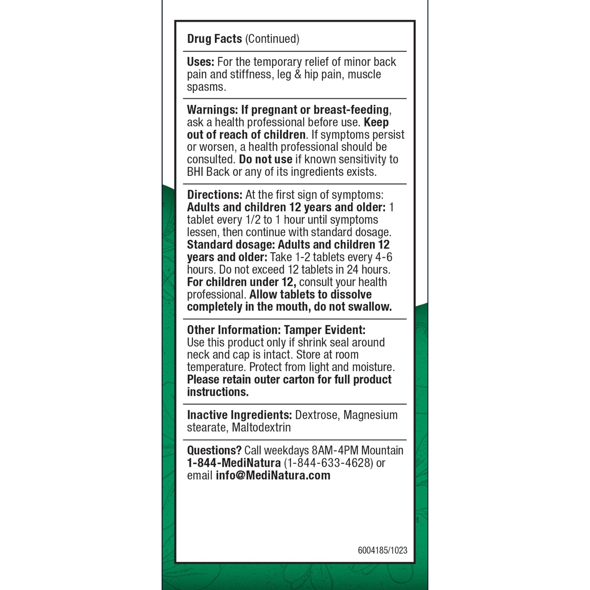 BHI Pain & Spasm Bundle BHI Back Homeopathic Support for Back Pain (100 Tablets) +BHI Spasm, Natural Relief for Cramps & Spasms, Homeopathic Medicine (100 Tablets) MediNatura Au supplements
