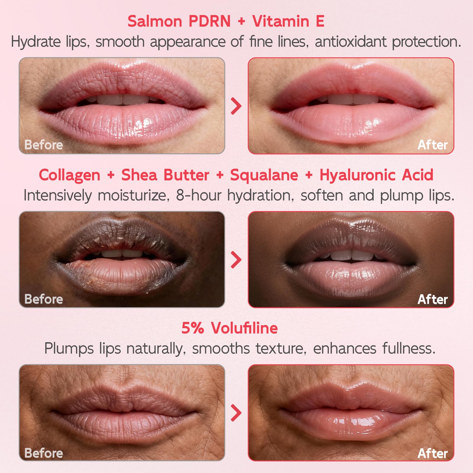 YouthVibe Lip Mask Overnight Moisturizing - Nourish & Hydrate, Antioxidants, 5% Volufiline, Vitamin E, Shea Butter, PDRN & Collagen Sleeping Lip Treatment for Dry, Chapped Lips YouthVibe Au supplements