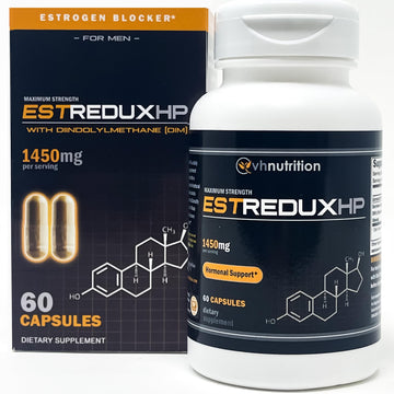 VH Nutrition ESTREDUX HP - with DIM | Estrogen Blocker for Men* | 1450mg of Maximum Strength Hormone Support, Tongkat Ali, Ashwagandha | 60 Capsules VH Nutrition Au supplements