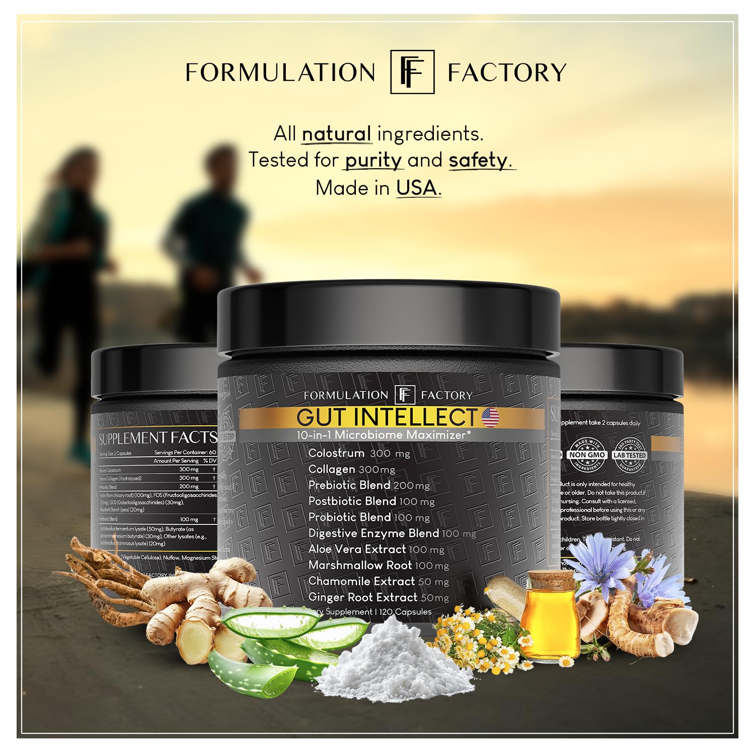 Formulation Factory Probiotics for Women & Men - Gut Intellect 10-in-1 Digestive Enzymes with Prebiotics and Postbiotics - Total Gut Health Supplement - 120 Capsules, 2 Month Supply Formulation Factory Au supplements