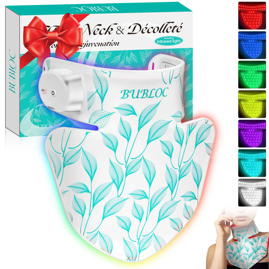Red Light Therapy for Neck & Décolleté Suitable for Omnilux, Near-Infrared 850 Red Light + 7 Colors Led Light BUBLOCAU supplements