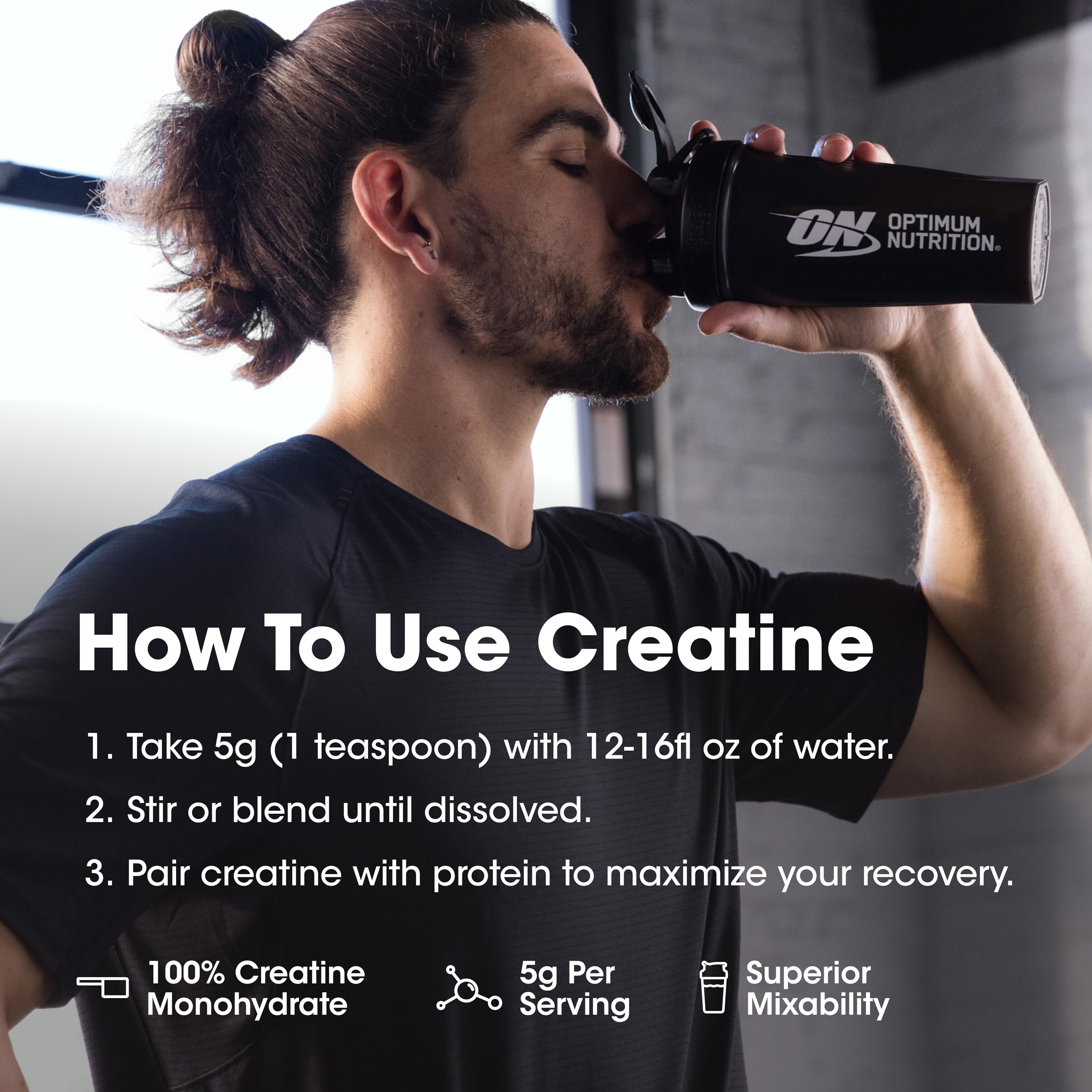 Optimum Nutrition Micronized Creatine Monohydrate Powder, Unflavored, 60 Servings, 300 Grams Optimum Nutrition Au supplements