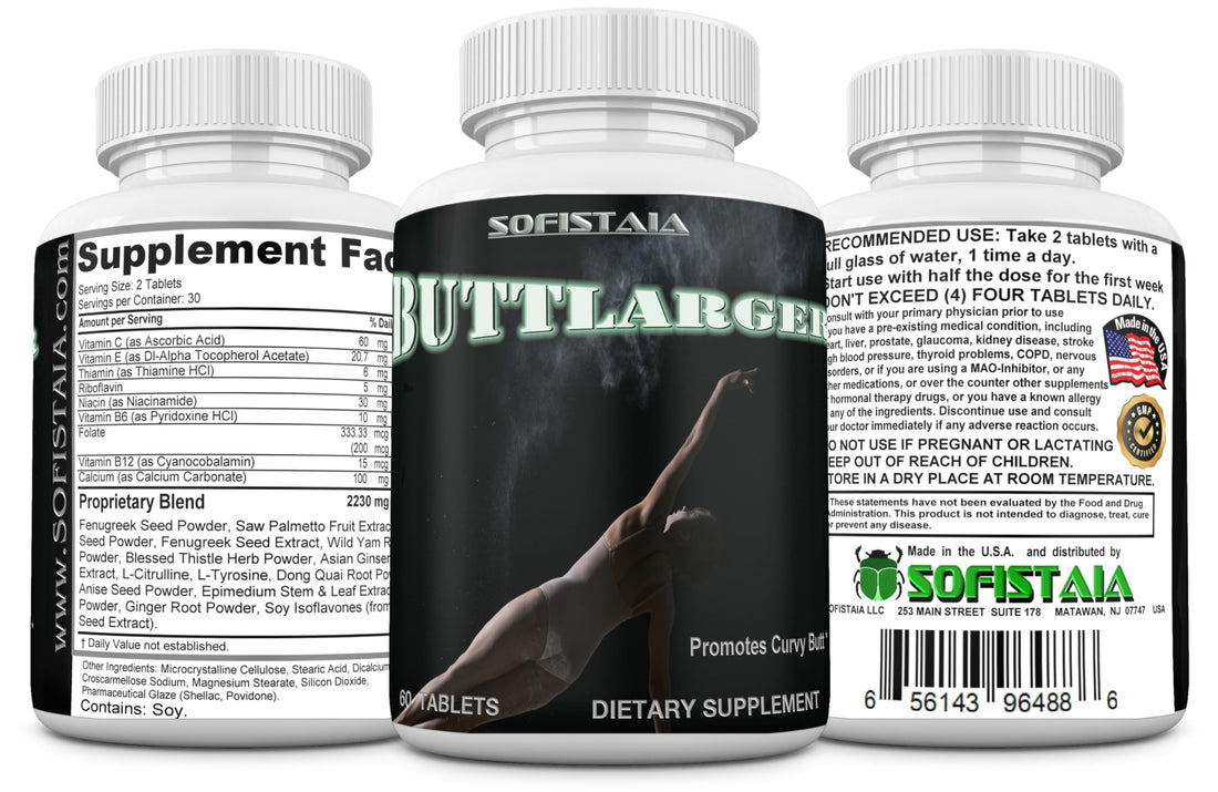 BEAUTIFYEM Sofistaia BUTTLARGER Natural Enhancement Supplement, 60 Tablets, Essential Nutrients for Curves and Confidence BEAUTIFYEM uk supplements