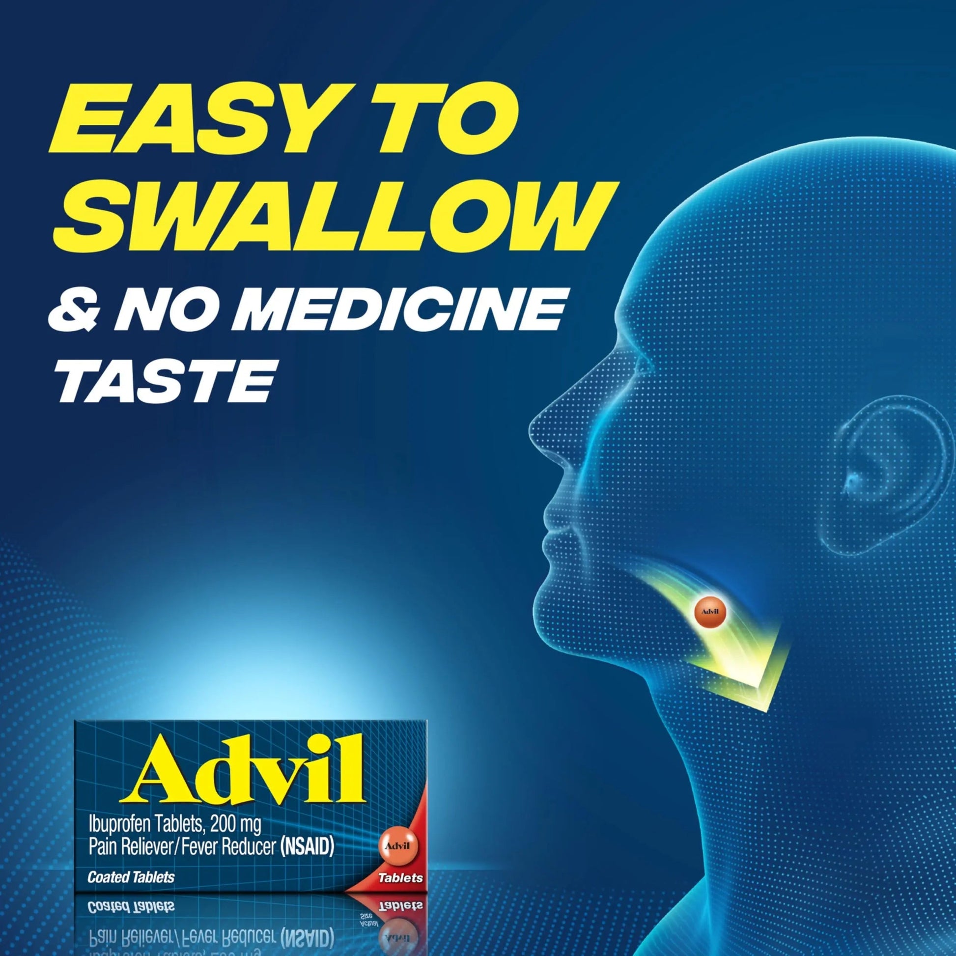 Advil Pain Reliever and Fever Reducer, Pain Relief Medicine with Ibuprofen 200mg for Headache, Backache, Menstrual Pain and Joint Pain Relief - 300+24 Coated Tablets Advil Au supplements