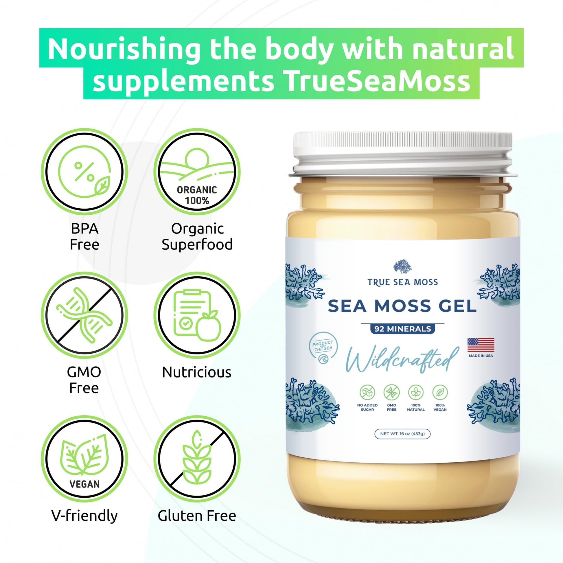 TrueSeaMoss Wildcrafted Irish Sea Moss Gel – Nutritious Raw Seamoss Rich in Minerals TrueSeaMoss Au supplements