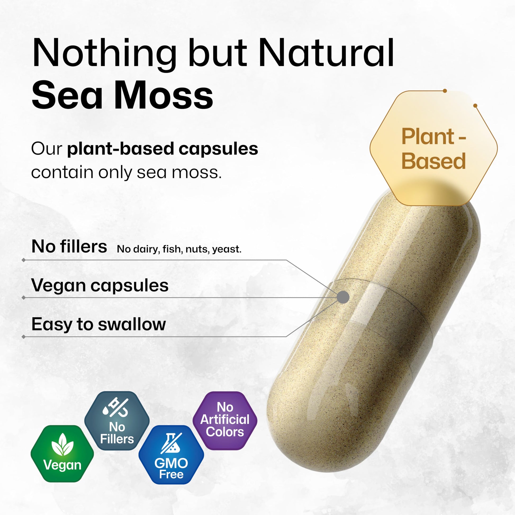 BIO KRAUTER® 2-in-1 Sea Moss for Thyroid Support - Vegan Bladderwrack & Sea Moss Capsules for Women & Men - Natural Сhondrus Сrispus Seaweed Supplement 1600 mg - 125 Days of Supply, Non-GMO BIO KRAUTER Au supplements