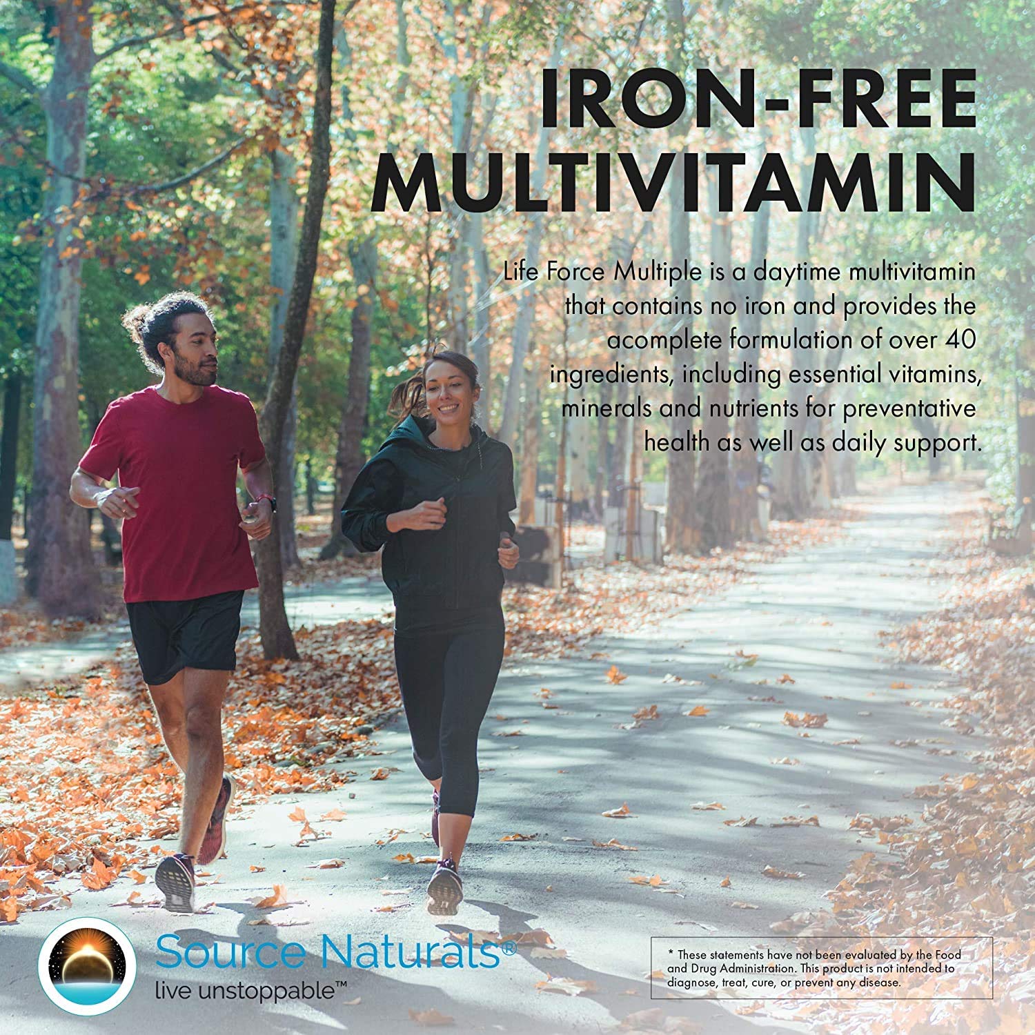 Source Naturals Life Force Multiple Iron Free Daily Multivitamin High Potency Essential Vitamins, Minerals, Antioxidants & Nutrients - Energy & Immune Boost* - 60 Capsules Source Naturals Au supplements