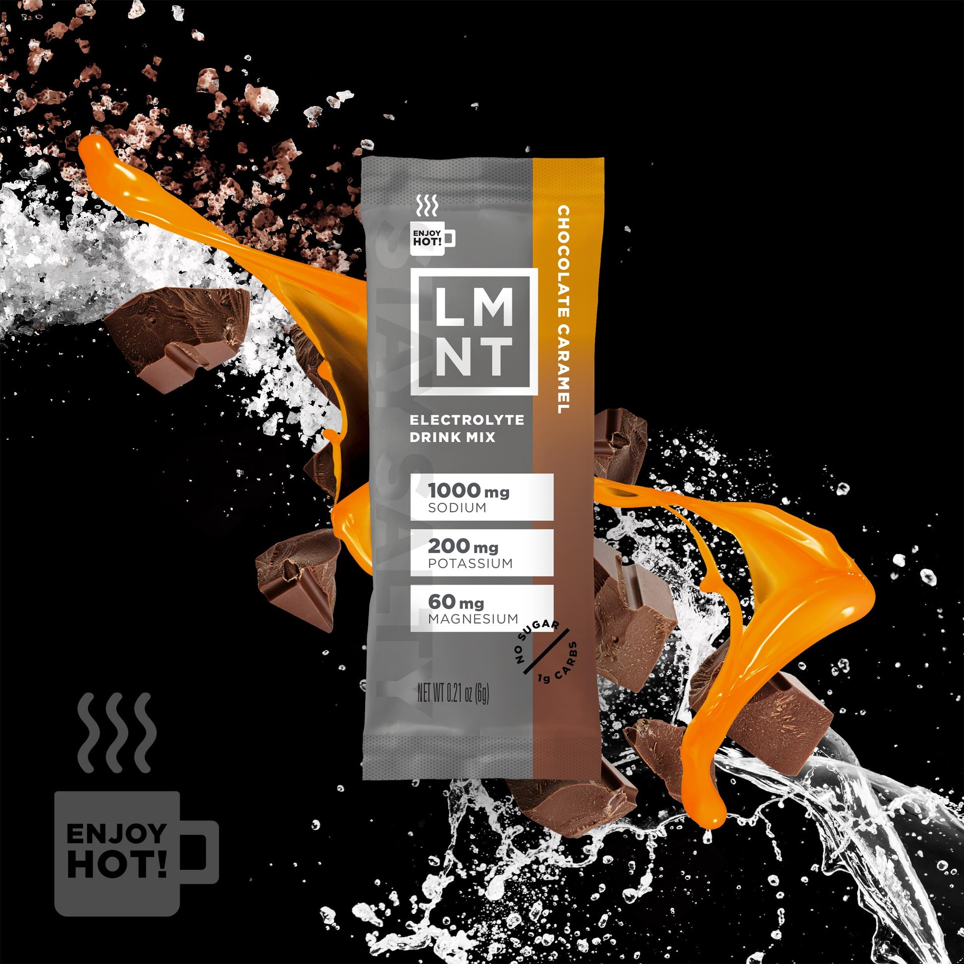 LMNT Hot Chocolate and Coffee Mixer - Chocolate Caramel Salt Electrolytes | No Sugar Drink LMNT Au supplements