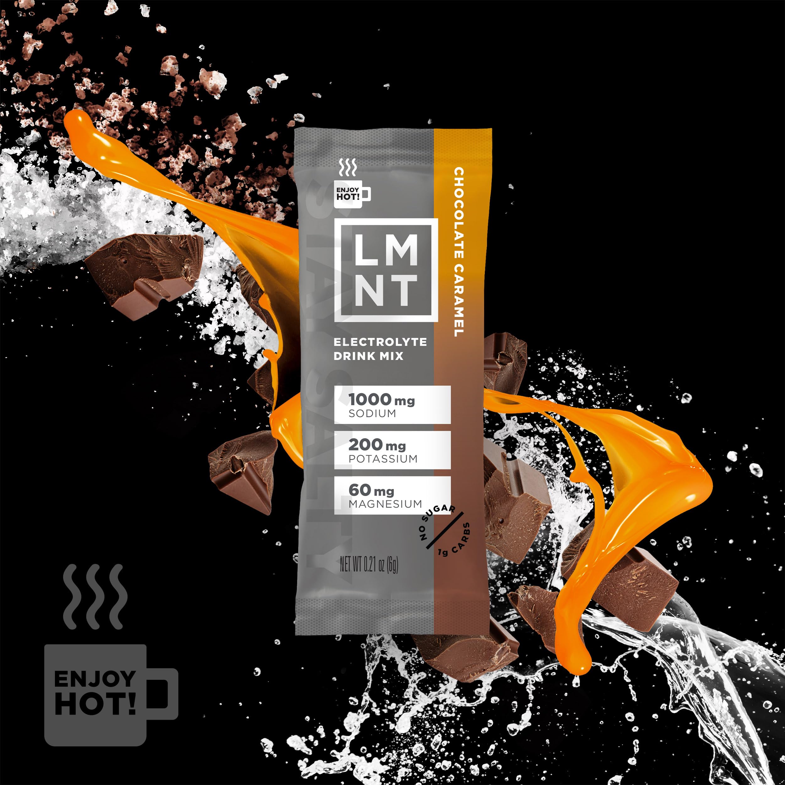 LMNT Hot Chocolate and Coffee Mixer - Chocolate Caramel Salt Electrolytes | No Sugar Drink LMNT Au supplements