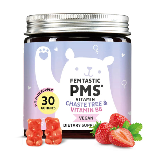 PMS Support Supplement for Women. Menstrual Relief Gummies to Target Hormonal Breakouts, Bloating, Period Cramps, & Mood Swings. Bears with BenefitsAU supplements
