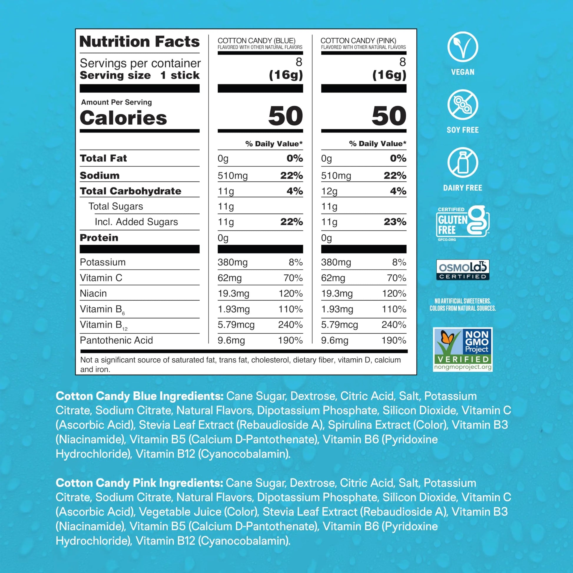 Liquid I.V.® Hydration Multiplier - Cotton Candy | Electrolyte Powder Drink Mix | 1 Pack (16 Servings) Liquid I.V. Au supplements