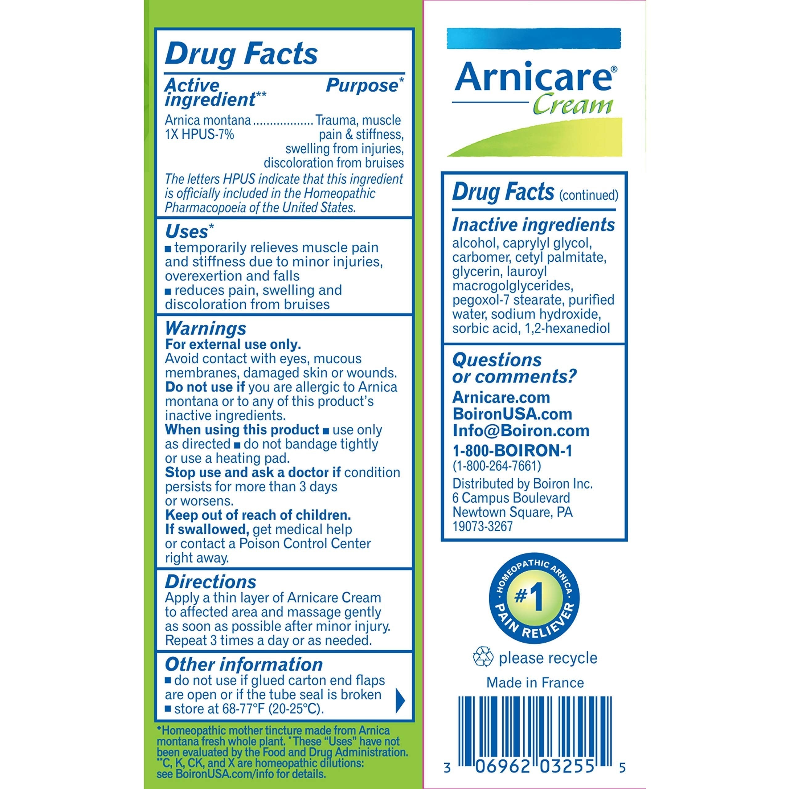 Boiron Arnicare Cream 1.33 oz (Pack of 4) Boiron Au supplements