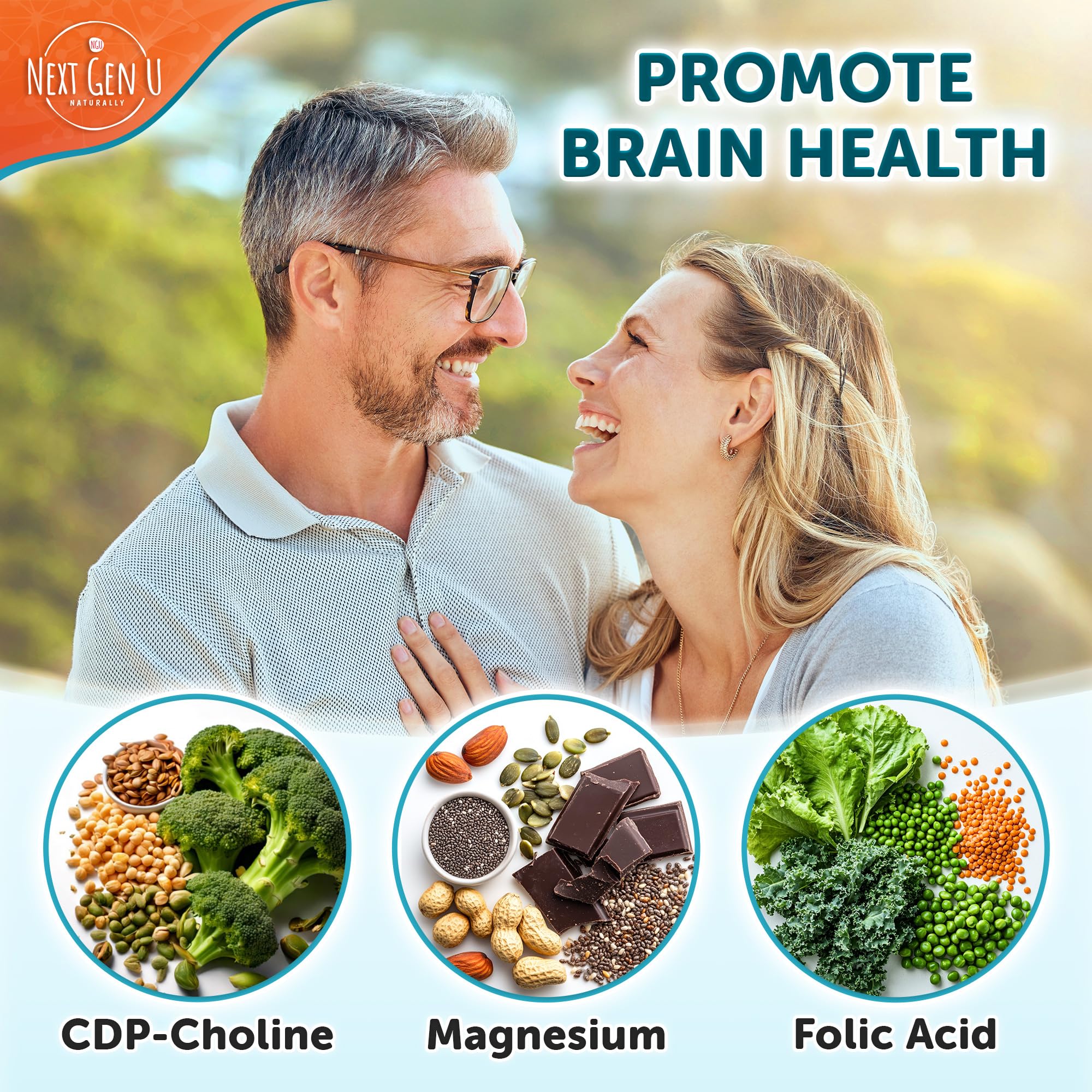 Brain Supplement - 120 Vegan Capsules - Dietary Nootropic May Help Memory, Cognitive Function & Focus - Formulation with Amino Acids, Polyphenols & B Vitamins - for Women, Men & Seniors - by NextGenU NGU Next Gen U Au supplements
