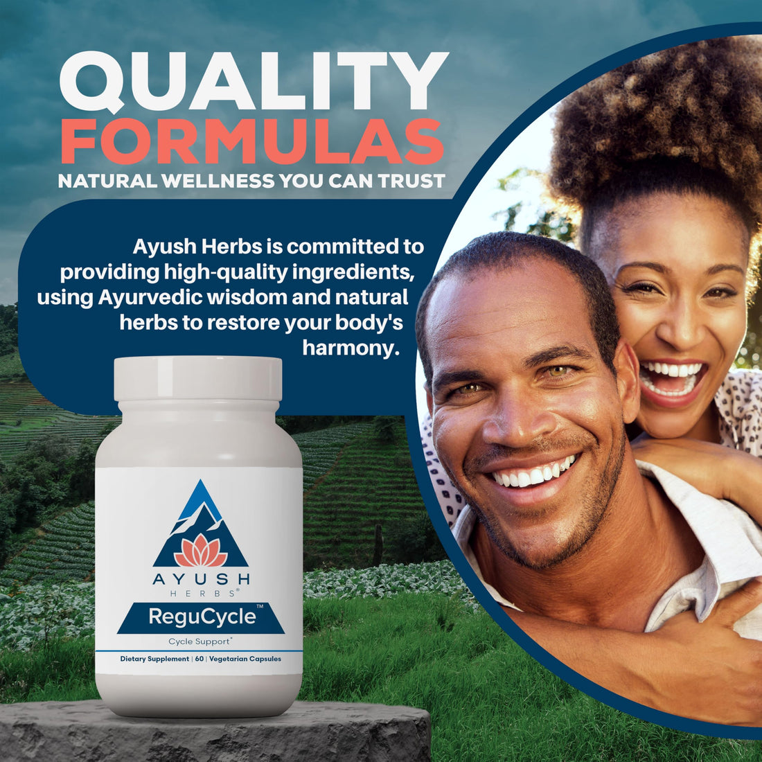 Ayush Herbs Regu-Cycle - Hormone Balance for Women, Hormonal Support, Period Support & Relief, Reproductive Health, Regulate Menstrual Cycle, Ovarian Support Supplement - 60 Vegetarian Capsules Ayush Herbs uk supplements