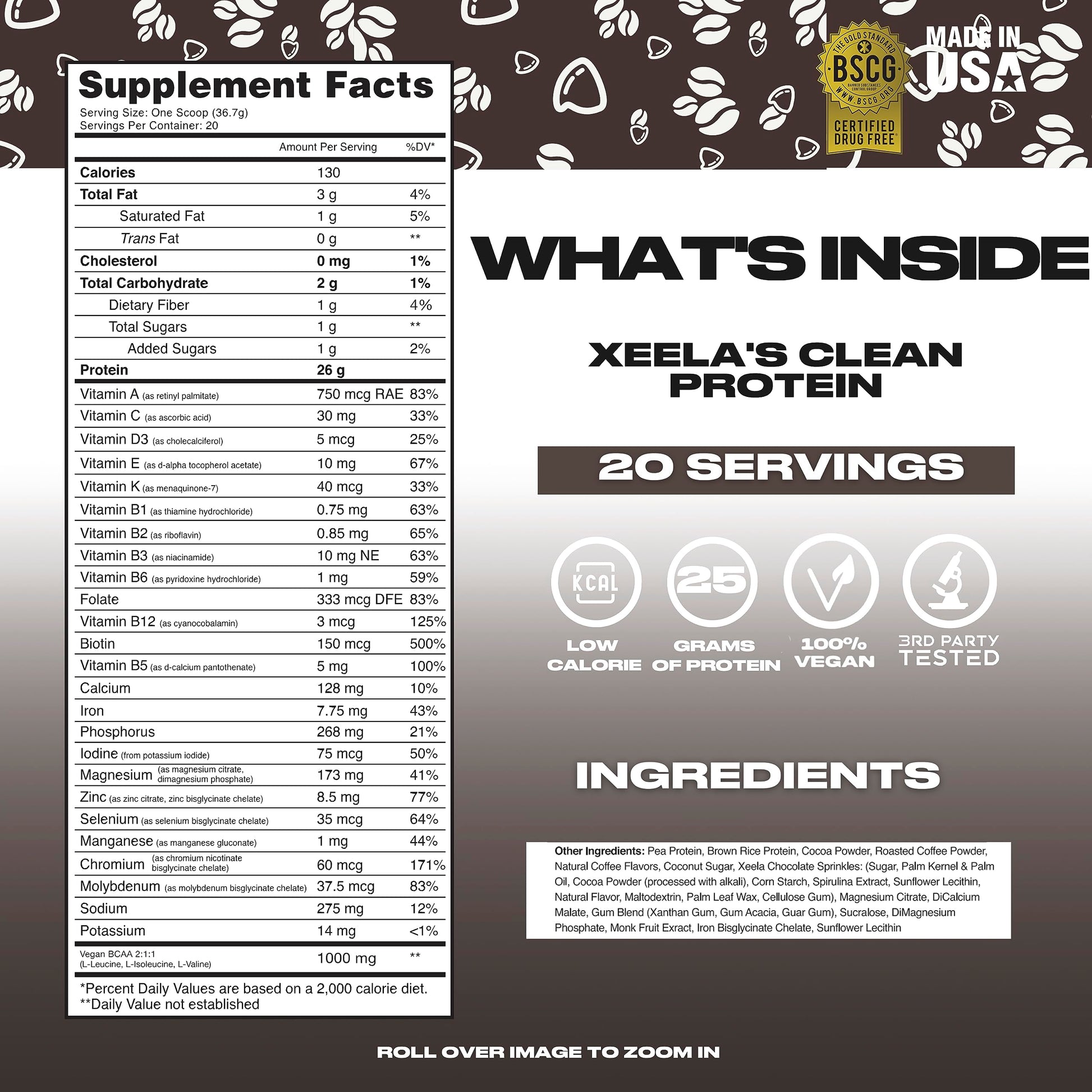 XEELA Plant Based Vegan Protein Powder - Independently Tested - 25g High Protein XEELA Au supplements