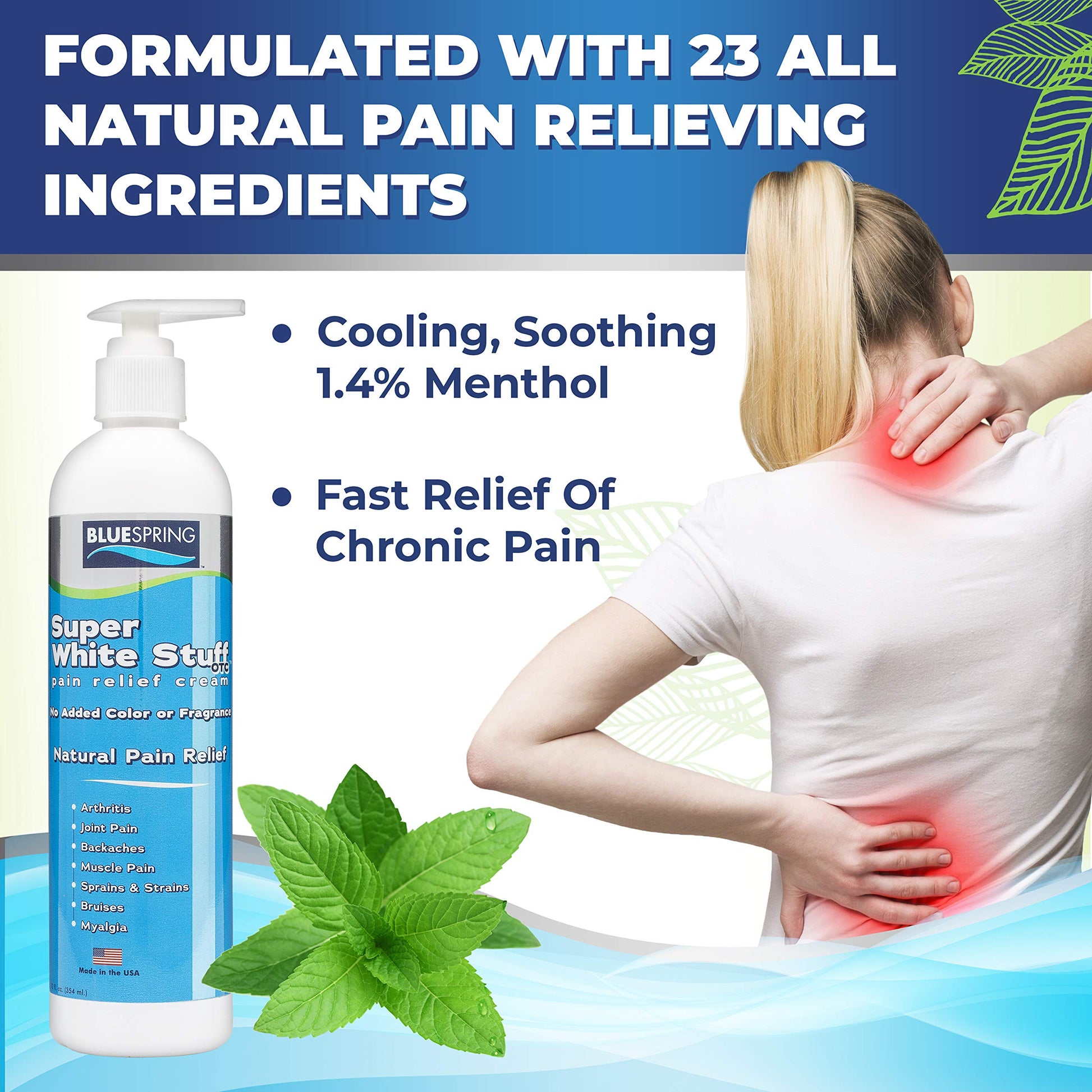 Emu Therapy Super White Stuff OTC 12-oz. Pump Bottle - Natural, Made in USA, Paraben-Free, Works in As Little As 5 Minutes for Joint/Muscle Pain, Backaches, Sprains/Strains, Bruises & More Emu Therapy Au supplements