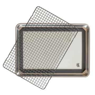 Nordic Ware Naturals Half Sheet Pan, Deluxe Silicone Liner and Cooling Rack, Cookie or Roasting Bakers Set Nordic Ware Au supplements