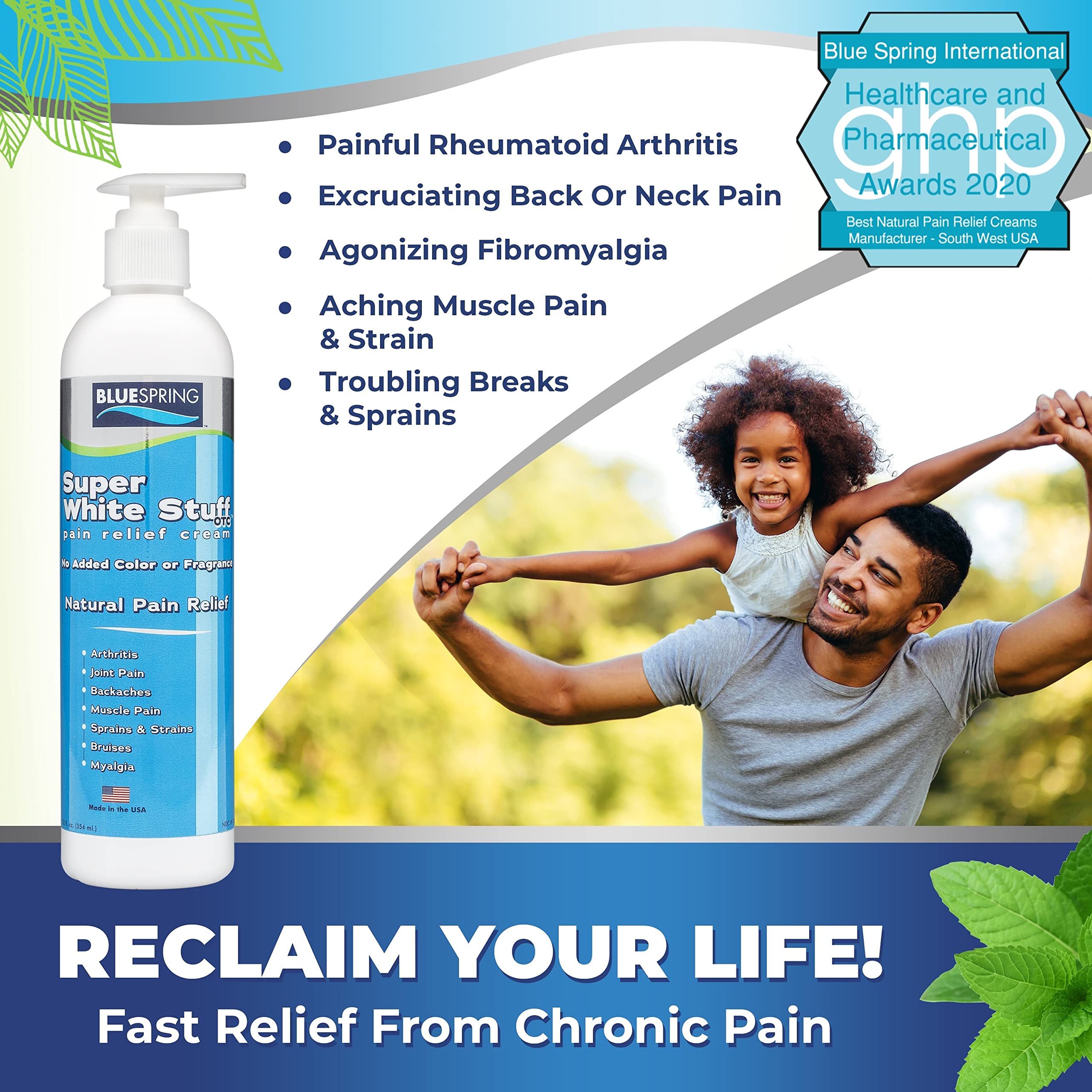 Emu Therapy Super White Stuff OTC 12-oz. Pump Bottle - Natural, Made in USA, Paraben-Free, Works in As Little As 5 Minutes for Joint/Muscle Pain, Backaches, Sprains/Strains, Bruises & More Emu Therapy Au supplements