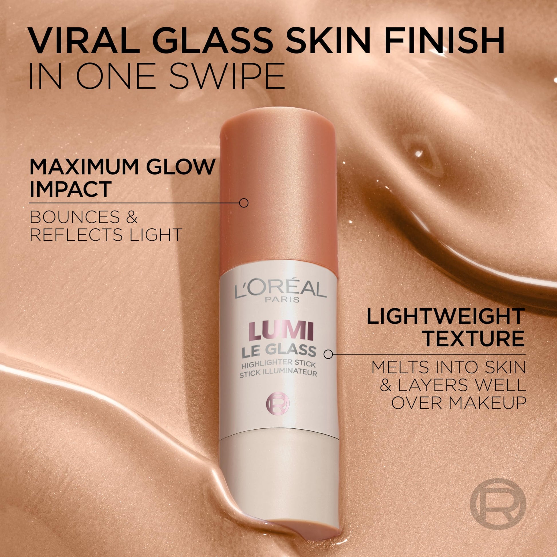 L'Oreal Paris True Match Lumi Le Glass Highlighter Stick, Reflective, Translucent, Glassy Highlighter for Face and Body, 620 Pink Ballet, 0.17 Oz L'Oreal Paris Au supplements