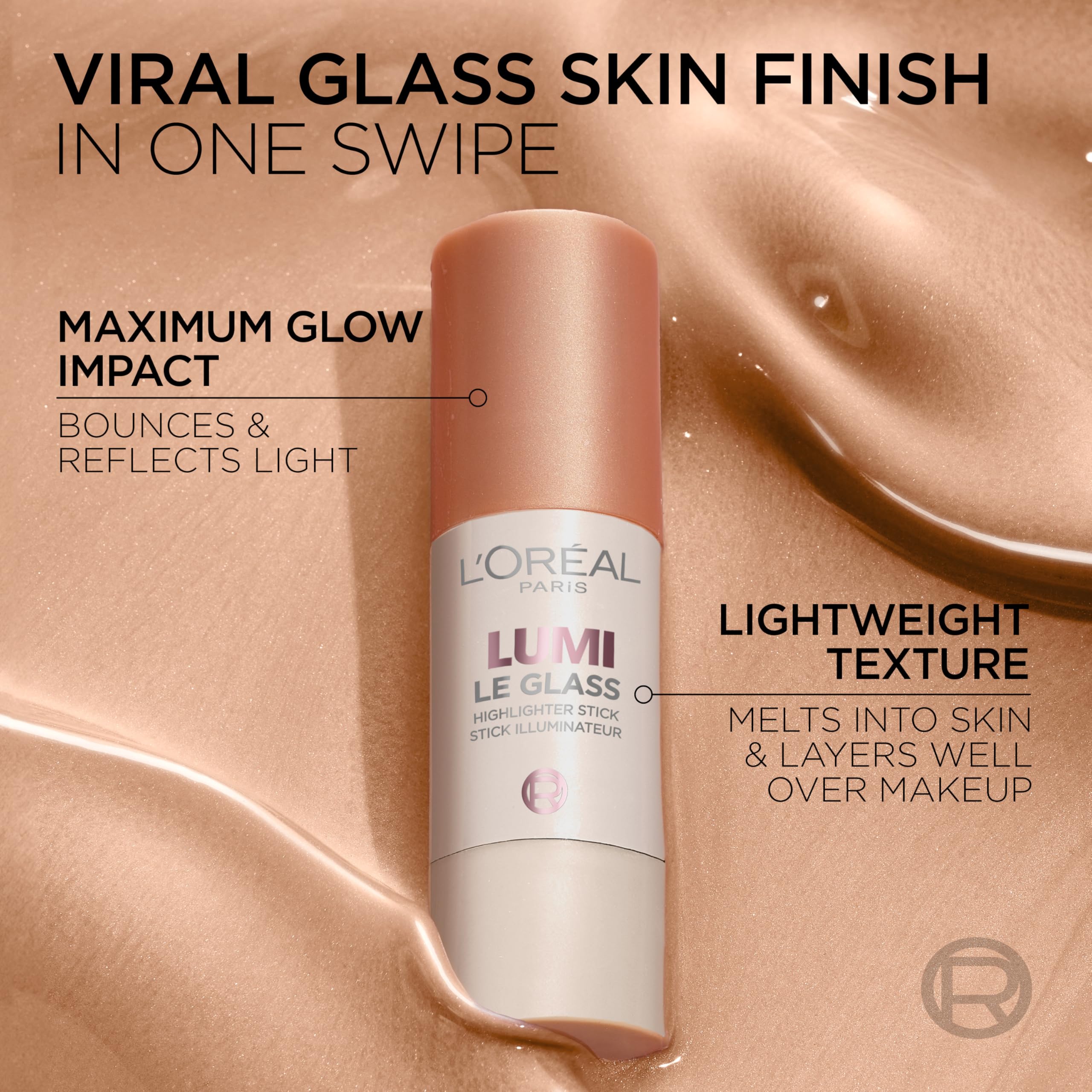 L'Oreal Paris True Match Lumi Le Glass Highlighter Stick, Reflective, Translucent, Glassy Highlighter for Face and Body, 620 Pink Ballet, 0.17 Oz L'Oreal Paris Au supplements
