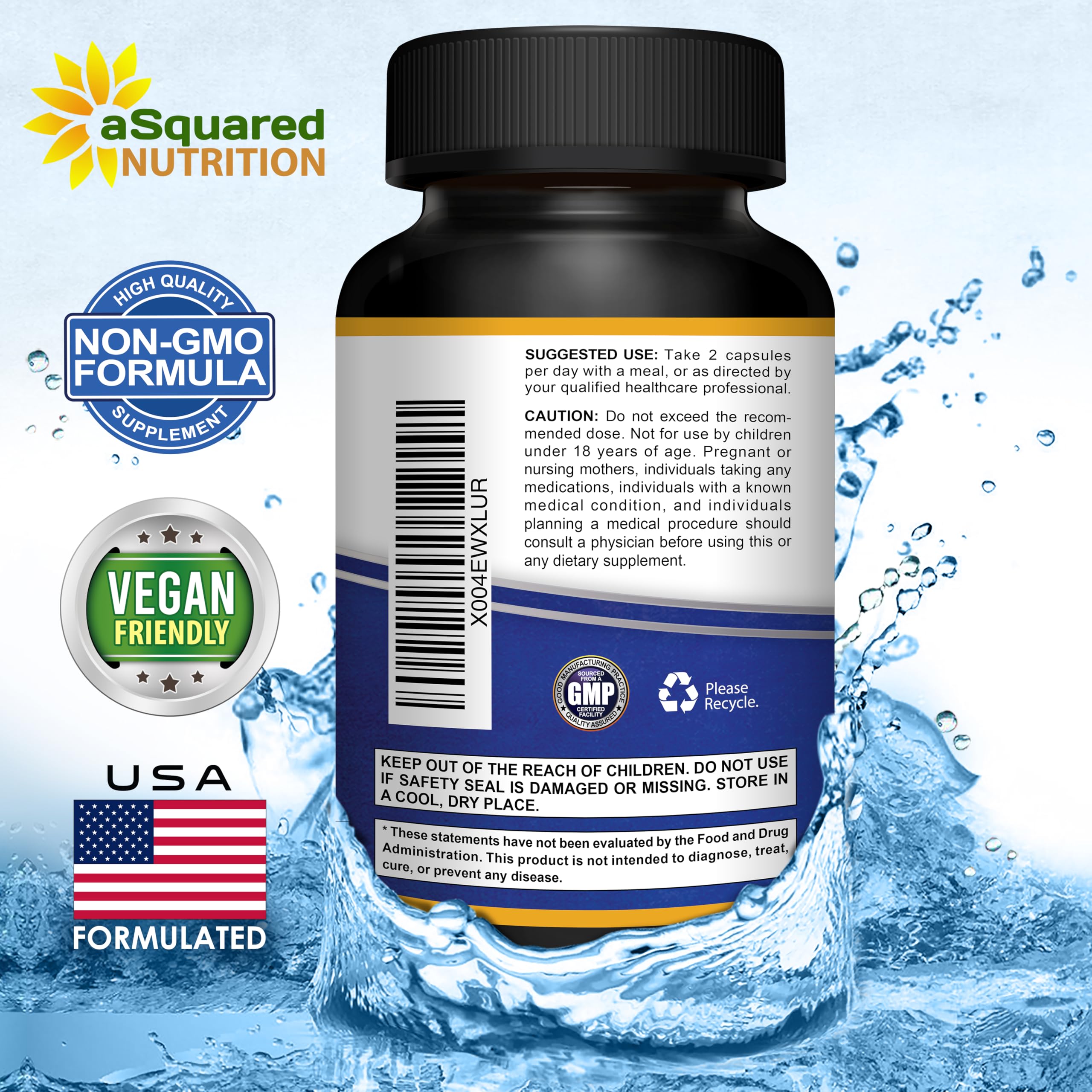 Magnesium Glycinate 1000mg with Vitamin D3 & B6-500mg per Capsule - Pure Elemental Mag Supplement Complex for Sleep, Muscle, Bone Health - Replace Gummies, Tablets & Powder - 120 Capsules aSquared Nutrition Au supplements
