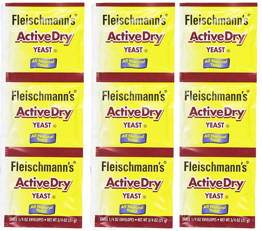 3 set Active Dry Yeast,0.25 Ounce, 9 Count Fleischmann's SALUTEAU supplements