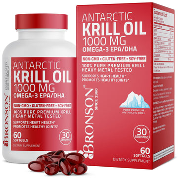Bronson Antarctic Krill Oil 1000 mg with Omega-3s EPA, DHA, Astaxanthin Bronson Au supplements
