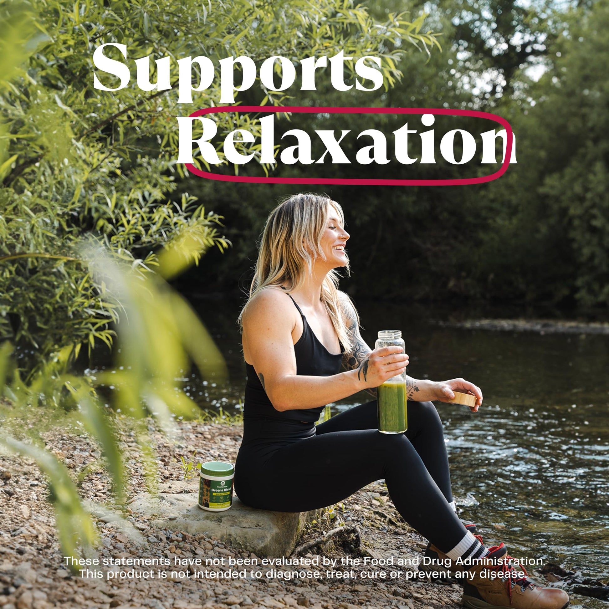 Amazing Grass Greens Blend Mood: Super Greens Powder Smoothie Mix for Mood, Relaxat Amazing Grass Au supplements