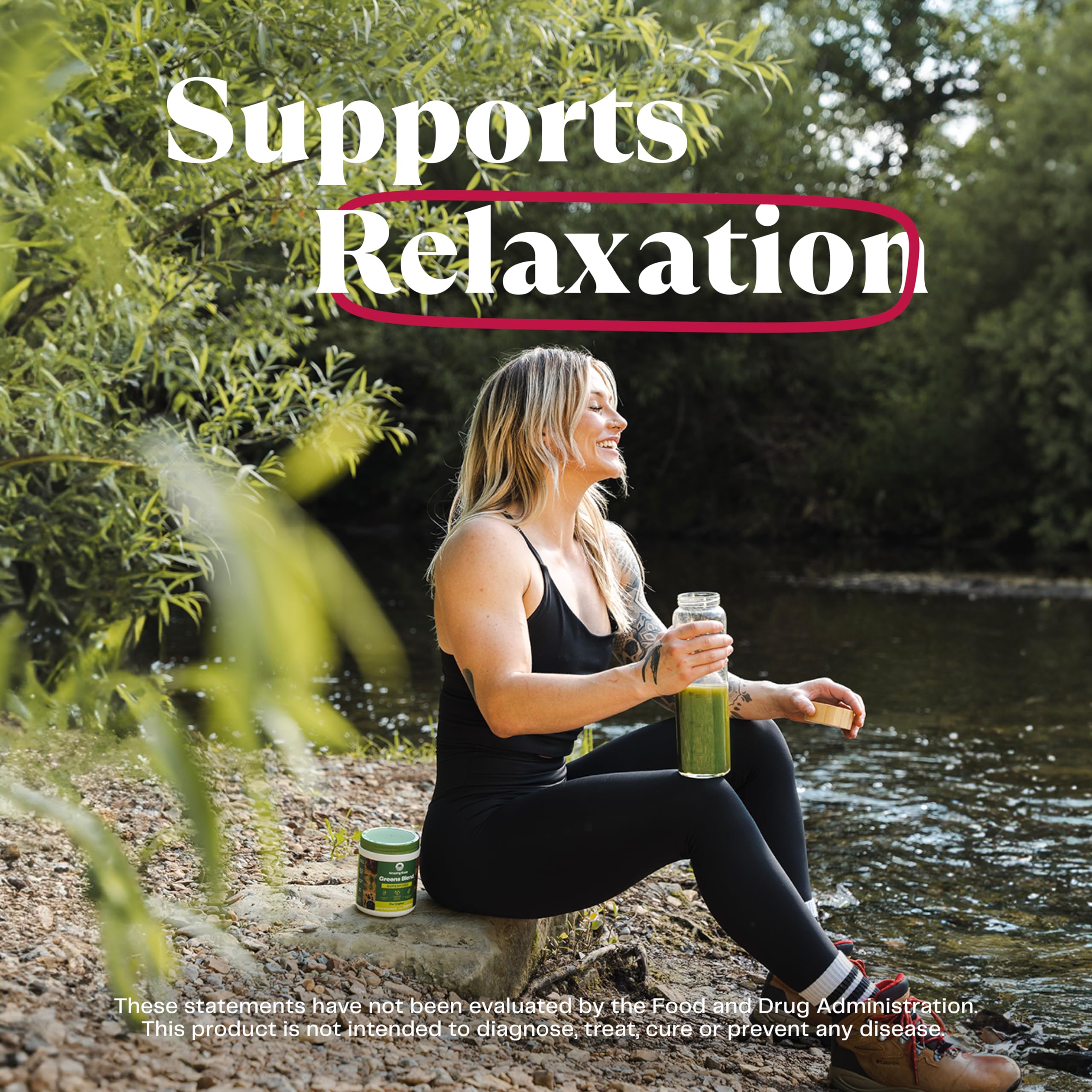 Amazing Grass Greens Blend Mood: Super Greens Powder Smoothie Mix for Mood, Relaxat Amazing Grass Au supplements