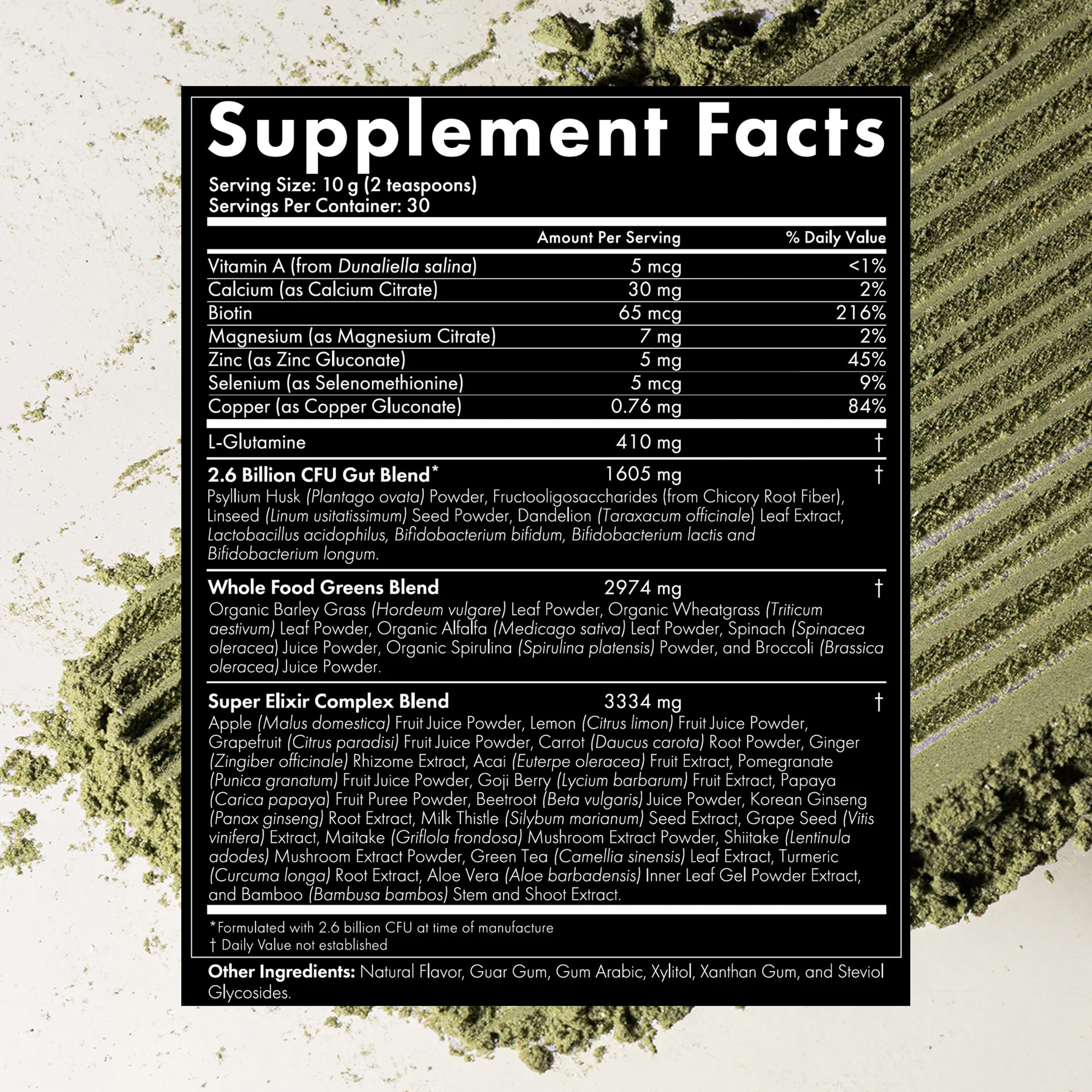 WelleCo The Super Elixir Daily Greens Powder, Probiotic Drink Mix with Whole Foods, Gluten Free, Vegan Gut Health Powder, Energy, Immunity, Healthy Skin, Hair & Nails (300g, Lemon Ginger) WelleCo Au supplements