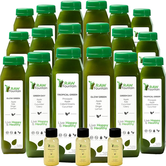 Raw Fountain 5 Day Green Juice Cleanse, All Natural Raw, Vegan Detox, Cold Pressed Raw FountainAU supplements