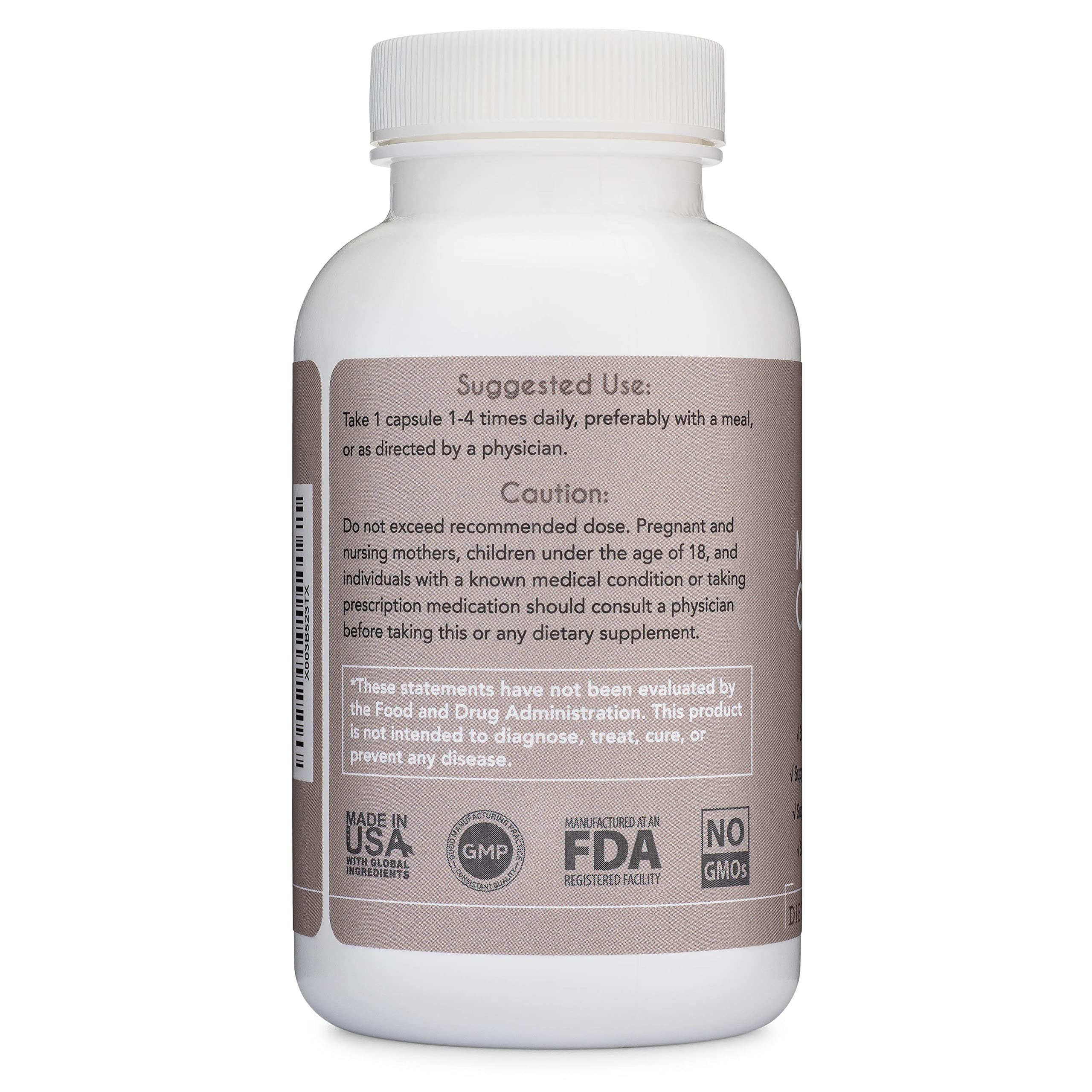 Magnesium Complex - Lifted Naturals Magnesium Supplement w/Bisglycinate, Malate, Taurate - 120 Capsules - Bioavailable Magnesium Formula for Mood, Sleep, Energy Support* Lifted Naturals Au supplements