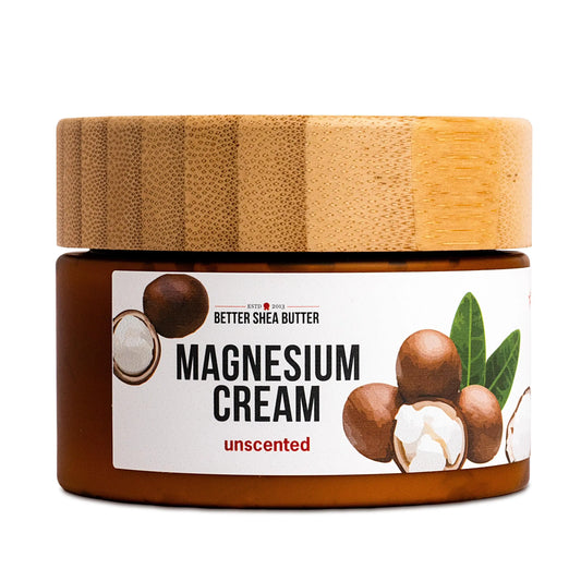 Better Shea Butter Magnesium Cream for Leg Cramps | Relieves Muscle Tension | Night Lotion Safe for Pregnancy, Kids and Babies | Organic and Natural Ingredients | Vegan, Made in USA | (Unscented) Better Shea ButterAU supplements