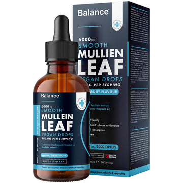 Balance Mullein Leaf Liquid Drops - 60ml for 2 Month Supply - High Strength - Vegan Balance Au supplements