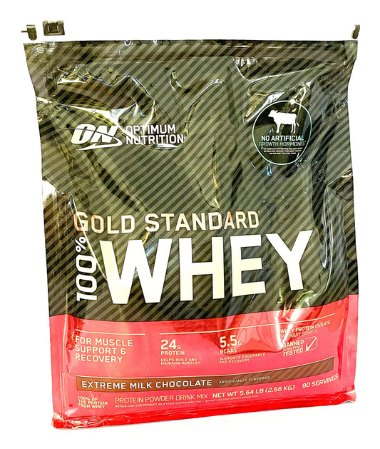 100% Whey Gold Standard, Extreme Milk Chocolate, 5 lb Optimum NutritionAU supplements