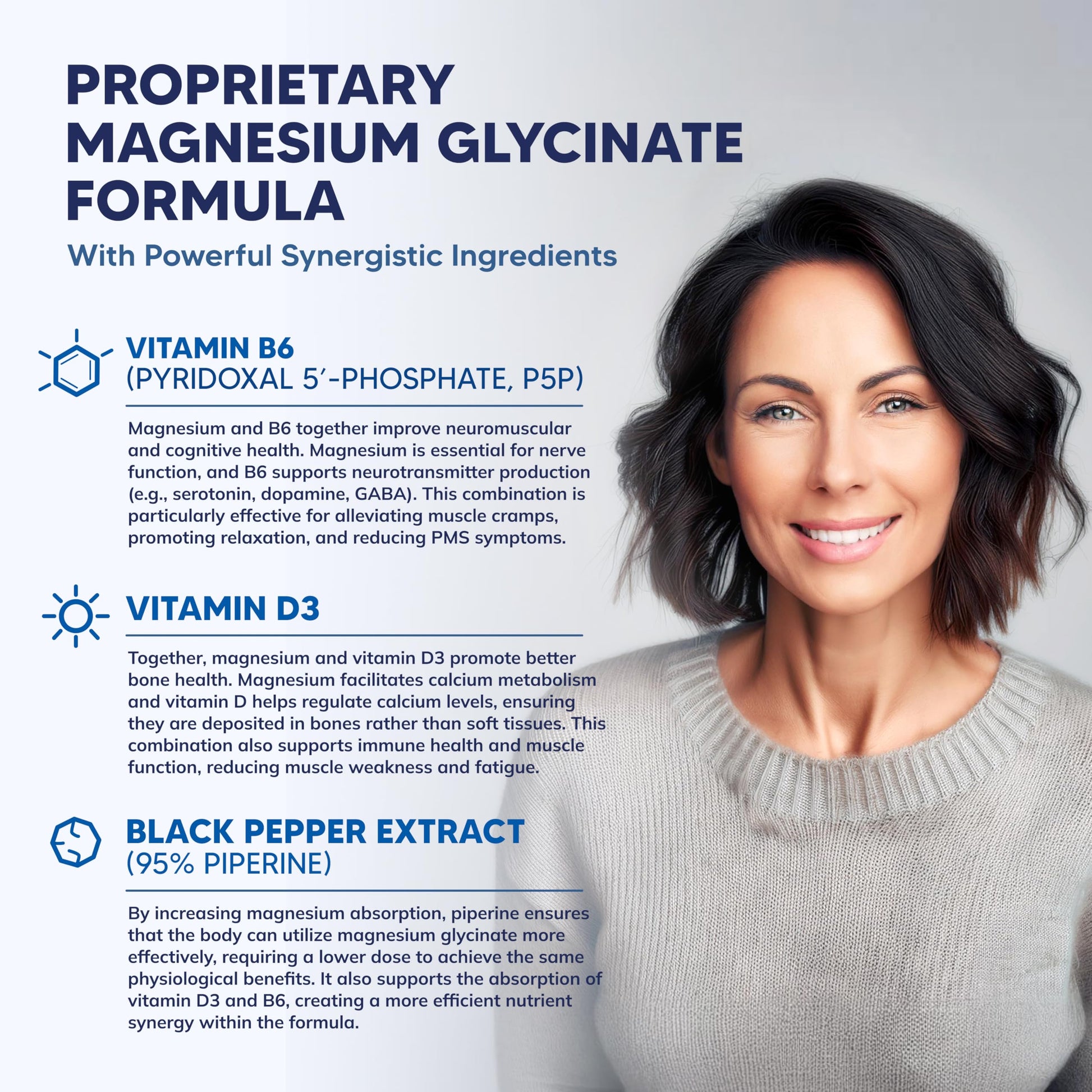 Magnesium Glycinate 1000mg with Vitamin D3 & B6-500mg per Capsule - Pure Elemental Mag Supplement Complex for Sleep, Muscle, Bone Health - Replace Gummies, Tablets & Powder - 120 Capsules aSquared Nutrition Au supplements