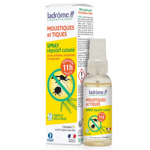 2 in 1 repellent spray: mosquitoes and ticks LADROME LADROMEAu supplements