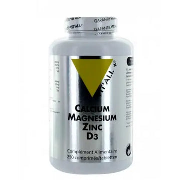 Calcium Magnesium Zinc D3 250 comprimés VIT'ALL+ VIT'ALL+ Au supplements